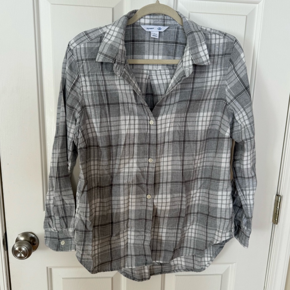 OLD NAVY The Classic Flannel Shirt, Large Petite